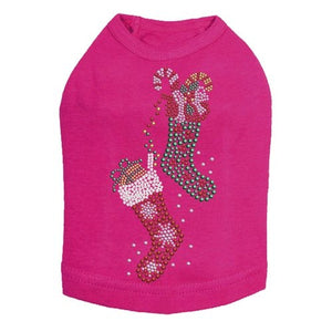 Christmas Stockings Dog Tank-in Many Colors - Posh Puppy Boutique