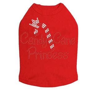 Candy Cane Princess Rhinestone Tank - Many Colors - Posh Puppy Boutique