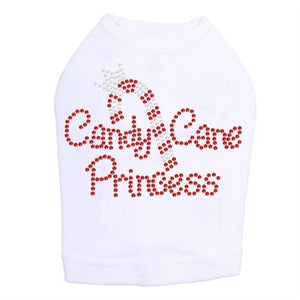 Candy Cane Princess Rhinestone Tank - Many Colors - Posh Puppy Boutique