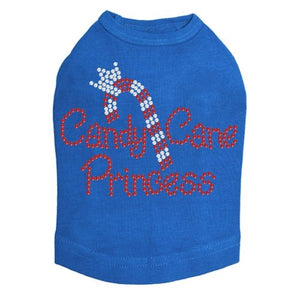 Candy Cane Princess Rhinestone Tank - Many Colors - Posh Puppy Boutique