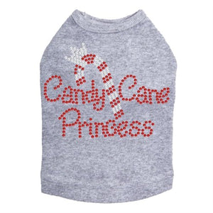 Candy Cane Princess Rhinestone Tank - Many Colors - Posh Puppy Boutique