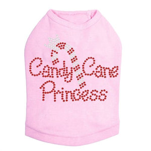 Candy Cane Princess Rhinestone Tank - Many Colors - Posh Puppy Boutique