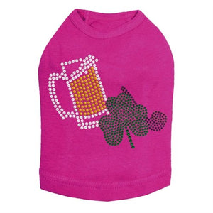 Beer Mug, Clover, & Pipe Rhinestone Dog Tank- Many Colors - Posh Puppy Boutique