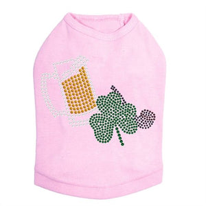 Beer Mug, Clover, & Pipe Rhinestone Dog Tank- Many Colors - Posh Puppy Boutique