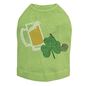 Beer Mug, Clover, & Pipe Rhinestone Dog Tank- Many Colors - Posh Puppy Boutique