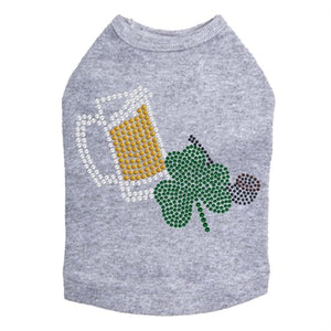 Beer Mug, Clover, & Pipe Rhinestone Dog Tank- Many Colors - Posh Puppy Boutique