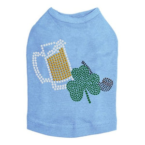 Beer Mug, Clover, & Pipe Rhinestone Dog Tank- Many Colors - Posh Puppy Boutique