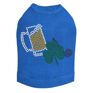 Beer Mug, Clover, & Pipe Rhinestone Dog Tank- Many Colors - Posh Puppy Boutique