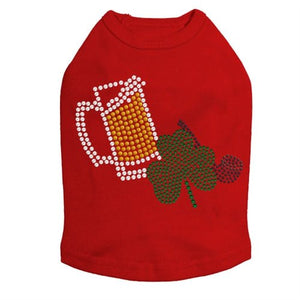 Beer Mug, Clover, & Pipe Rhinestone Dog Tank- Many Colors - Posh Puppy Boutique