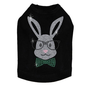 Bunny with Glasses and Bow Tie Dog Tank in Many Colors - Posh Puppy Boutique