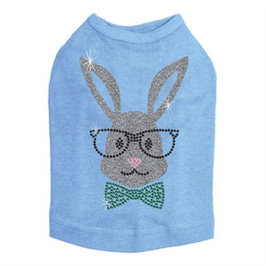 Bunny with Glasses and Bow Tie Dog Tank in Many Colors - Posh Puppy Boutique