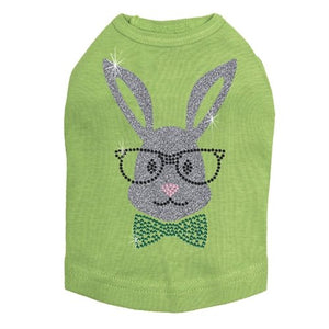 Bunny with Glasses and Bow Tie Dog Tank in Many Colors - Posh Puppy Boutique