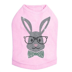 Bunny with Glasses and Bow Tie Dog Tank in Many Colors - Posh Puppy Boutique