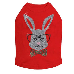 Bunny with Glasses and Bow Tie Dog Tank in Many Colors - Posh Puppy Boutique