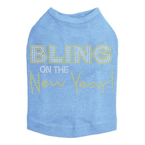 Bling on the New Year Dog Tank - Many Colors