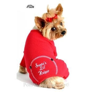 Christmas Dog Pajama - Santas Lil Helper - Posh Puppy Boutique