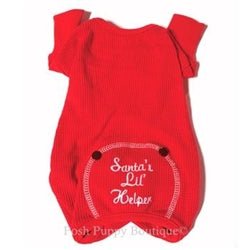 Christmas Dog Pajama - Santas Lil Helper - Posh Puppy Boutique