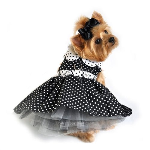 Black and White Polka Dot Dog Dress