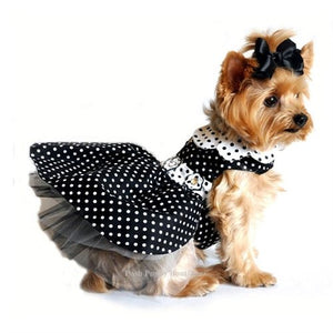 Black and White Polka Dot Dog Dress - Posh Puppy Boutique