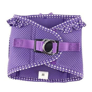 American River Choke Free Harness - Paisley Purple Polka Dot - Posh Puppy Boutique