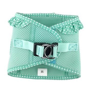 American River Choke Free Harness - Teal Polka Dot - Posh Puppy Boutique