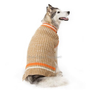 City V-Neck Sweater- Beige - Posh Puppy Boutique