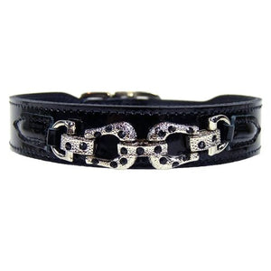 After Eight Collection Dog Collar - Black Patent - Posh Puppy Boutique