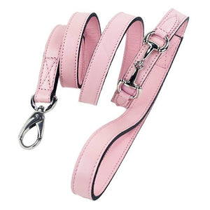 BELMONT Lead - Sweet Pink & Nickel - Posh Puppy Boutique