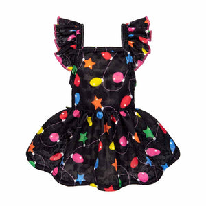 Christmas Light Ruffle Dress