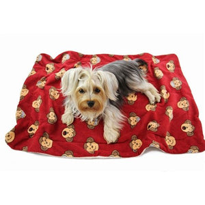 Burgundy Silly Monkey Ultra-Plush Blanket - Posh Puppy Boutique