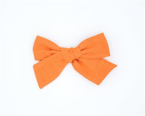 Classic Linen Hair Bow - Ginger