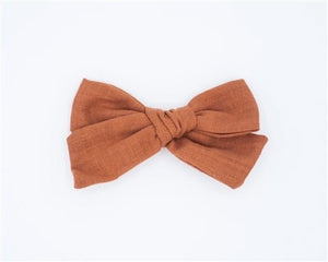 Classic Linen Hair Bow - Sun Kissed