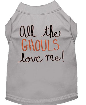 All the Ghouls Love Me Screen Print Dog Shirt in Many Colors - Posh Puppy Boutique