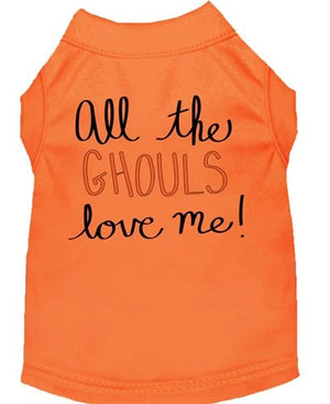 All the Ghouls Love Me Screen Print Dog Shirt in Many Colors - Posh Puppy Boutique