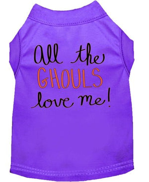 All the Ghouls Love Me Screen Print Dog Shirt in Many Colors - Posh Puppy Boutique