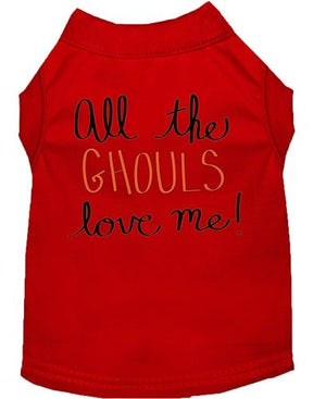 All the Ghouls Love Me Screen Print Dog Shirt in Many Colors - Posh Puppy Boutique