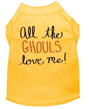 All the Ghouls Love Me Screen Print Dog Shirt in Many Colors - Posh Puppy Boutique