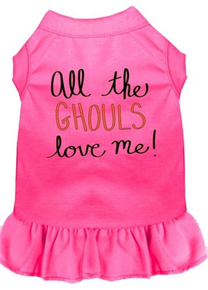 All the Ghouls Screen Print Dog Dress in Many Colors - Posh Puppy Boutique