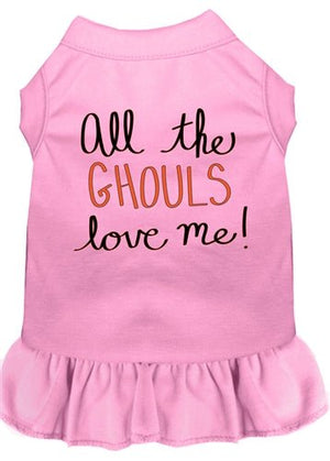 All the Ghouls Screen Print Dog Dress in Many Colors - Posh Puppy Boutique