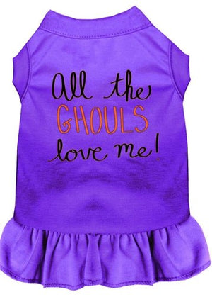 All the Ghouls Screen Print Dog Dress in Many Colors - Posh Puppy Boutique