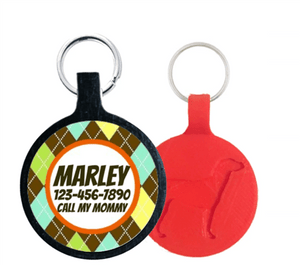 Argyle Ecoplastic Custom Pet ID Tag - Posh Puppy Boutique