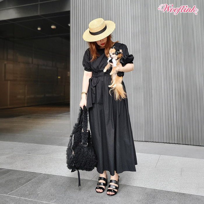 Wooflink So Very Chic Dress For Mom in Black