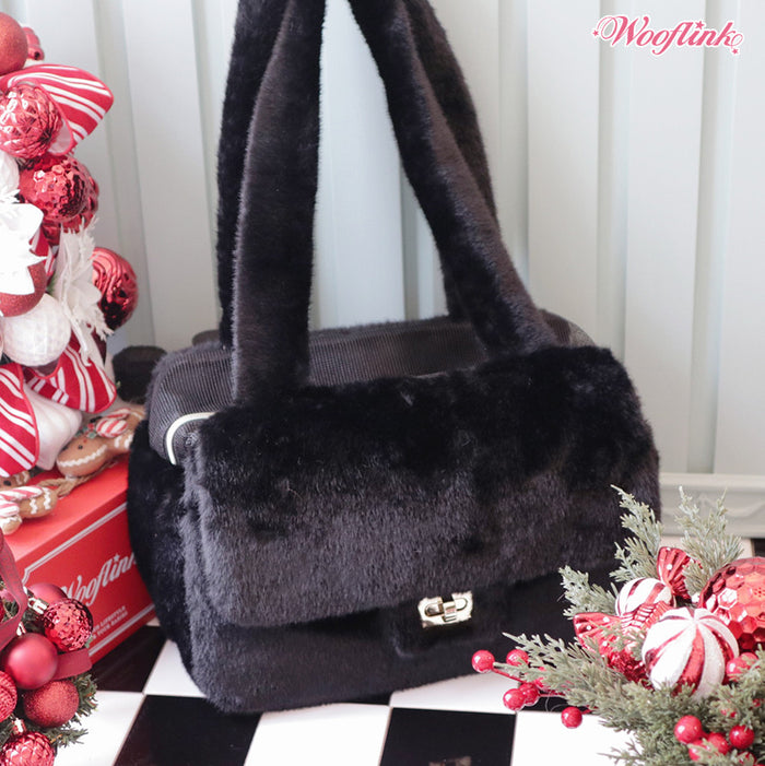 Wooflink Luxe Bag 3  Fur - Black