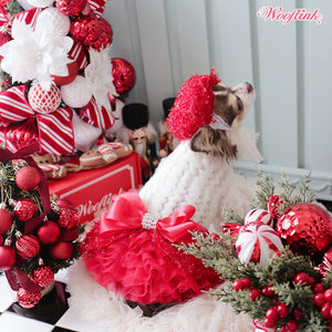 Wooflink Perfect Holiday Dress in Red