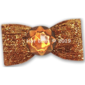 Bronzer Honey Ribbon Hair Bow - Posh Puppy Boutique