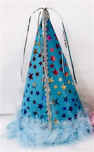 Blue Star Party Hat - Posh Puppy Boutique