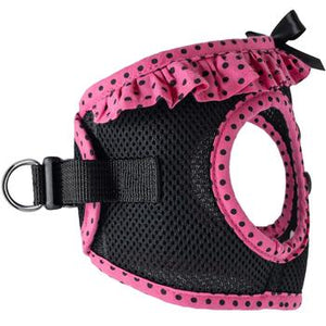 American River Choke Free Dog Harness - Hot Pink & Black Polka Dot