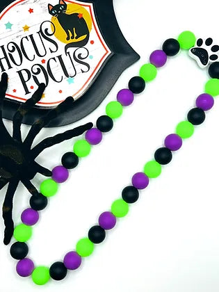 Halloween Glow in The Dark Hocus Pocus Beaded Collar