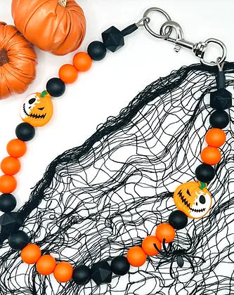 Halloween Jack-O-Lantern Beaded Collar