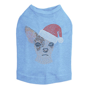 Chihuahua Face with Santa Hat Dog Tank - Many Colors - Posh Puppy Boutique